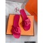 Cheap Sale Hermes Aloha Chaine D'ancre Rubber Slipper Sandals Red
