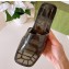 Cheap Sale Gucci Heel 5.5cm Platform 2.5cm Embossed Logo Rubber Slide Sandals Transparent Black