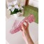 Cheap Sale Gucci Heel 5.5cm Platform 2.5cm Embossed Logo Rubber Slide Sandals Transparent Pink