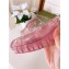 Cheap Sale Gucci Heel 5.5cm Platform 2.5cm Embossed Logo Rubber Slide Sandals Transparent Pink