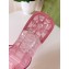 Cheap Sale Gucci Heel 5.5cm Platform 2.5cm Embossed Logo Rubber Slide Sandals Transparent Pink
