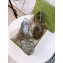 Cheap Sale Gucci Rubber Sandals with Double G Transparent Gun Color