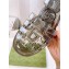 Cheap Sale Gucci Rubber Sandals with Double G Transparent Gun Color