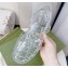Cheap Sale Gucci Rubber Sandals with Double G Transparent White