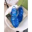 Cheap Sale Gucci Rubber Sandals with Double G Blue