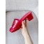 Cheap Sale Gucci Heel 5.5cm Platform 2.5cm Embossed Logo Rubber Slide Sandals Transparent Red