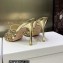 Dior Heel 9.5cm Gem Slides Multicolor in Cotton Metallic Thread Embroidery with Square Strass 2023