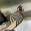 Dior Heel 7cm Gem Slides Silver in Cotton Metallic Thread Embroidery with Square Strass 2023