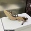 Dior Heel 7cm Gem Slides Silver in Cotton Metallic Thread Embroidery with Square Strass 2023