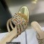 Dior Heel 7cm Gem Slides Multicolor in Cotton Metallic Thread Embroidery with Square Strass 2023