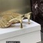 Dior Heel 7cm Gem Slides Gold in Cotton Metallic Thread Embroidery with Square Strass 2023