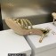 Dior Heel 7cm Gem Slides Gold in Cotton Metallic Thread Embroidery with Square Strass 2023