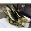 Dior Heel 6.5cm J'Adior Slingback Pumps in Black Cotton Embroidered with Dior Jardin d'Hiver Motif in Metallic Thread 2023