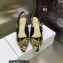 Dior Heel 6.5cm J'Adior Slingback Pumps in Black Cotton Embroidered with Dior Jardin d'Hiver Motif in Metallic Thread 2023