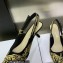 Dior Heel 6.5cm J'Adior Slingback Pumps in Black Cotton Embroidered with Dior Jardin d'Hiver Motif in Metallic Thread 2023