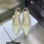 Dior J'Adior Slingback Ballerina Flats in White Cotton Embroidered with Dior Jardin d'Hiver Motif in Metallic Thread 2023