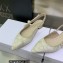 Dior J'Adior Slingback Ballerina Flats in White Cotton Embroidered with Dior Jardin d'Hiver Motif in Metallic Thread 2023