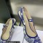 Dior Heel 9.5cm J'Adior Slingback Pumps in Blue Cotton Embroidered with Dior Jardin d'Hiver Motif 2023