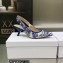 Dior Heel 6.5cm J'Adior Slingback Pumps in Blue Cotton Embroidered with Dior Jardin d'Hiver Motif 2023