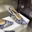 Dior Heel 6.5cm J'Adior Slingback Pumps in Blue Cotton Embroidered with Dior Jardin d'Hiver Motif 2023