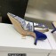 Dior Heel 6.5cm J'Adior Slingback Pumps in Blue Cotton Embroidered with Dior Jardin d'Hiver Motif 2023