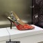 Dior Heel 9.5cm J'Adior Slingback Pumps in Red Brocart Embroidered Cotton with Gold-Tone Metallic Thread 2023