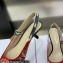 Dior Heel 6.5cm J'Adior Slingback Pumps in Red Brocart Embroidered Cotton with Gold-Tone Metallic Thread 2023