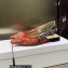 Dior J'Adior Slingback Ballerina Flats in Red Brocart Embroidered Cotton with Gold-Tone Metallic Thread 2023