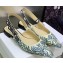 Dior J'Adior Slingback Ballerina Flats in Blue Brocart Embroidered Cotton with Gold-Tone Metallic Thread 2023
