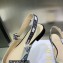 Dior J'Adior Slingback Ballerina Flats in Blue Brocart Embroidered Cotton with Gold-Tone Metallic Thread 2023