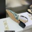 Dior J'Adior Slingback Ballerina Flats in Blue Brocart Embroidered Cotton with Gold-Tone Metallic Thread 2023