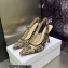 Dior Heel 9.5cm J'Adior Slingback Pumps in Hazelnut Toile de Jouy Embroidered Cotton 2023