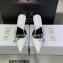 Dior Heel 8.5cm Chain and Star Pointed Toe Mules White 2023