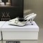 Dior Heel 8.5cm Chain and Star Pointed Toe Mules White 2023