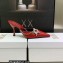 Dior Heel 8.5cm Chain and Star Pointed Toe Mules Red 2023