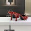 Dior Heel 8.5cm Chain and Star Pointed Toe Mules Red 2023