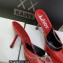 Dior Heel 8.5cm Chain and Star Pointed Toe Mules Red 2023