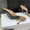 Dior Heel 8.5cm Chain and Star Pointed Toe Mules Beige 2023