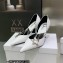 Dior Heel 8.5cm Chain and Star Pointed Toe Pumps White 2023