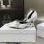 Dior Heel 8.5cm Chain and Star Pointed Toe Pumps White 2023