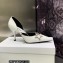 Dior Heel 8.5cm Chain and Star Pointed Toe Pumps White 2023