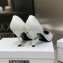 Dior Heel 8.5cm Chain and Star Pointed Toe Pumps White 2023