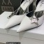 Dior Heel 8.5cm Chain and Star Pointed Toe Pumps White 2023