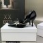 Dior Heel 8.5cm Chain and Star Pointed Toe Pumps Black 2023