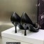 Dior Heel 8.5cm Chain and Star Pointed Toe Pumps Black 2023