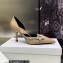 Dior Heel 8.5cm Chain and Star Pointed Toe Pumps Beige 2023