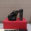 Valentino Heel 15.5cm platform 4cm Tan-Go Slides in patent leather Black 2023
