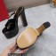 Valentino Heel 15.5cm platform 4cm Tan-Go Slides in patent leather Black 2023