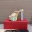Valentino Heel 15.5cm platform 4cm Tan-Go Slides in patent leather Rainbow Gold 2023