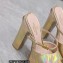 Valentino Heel 15.5cm platform 4cm Tan-Go Slides in patent leather Rainbow Gold 2023
